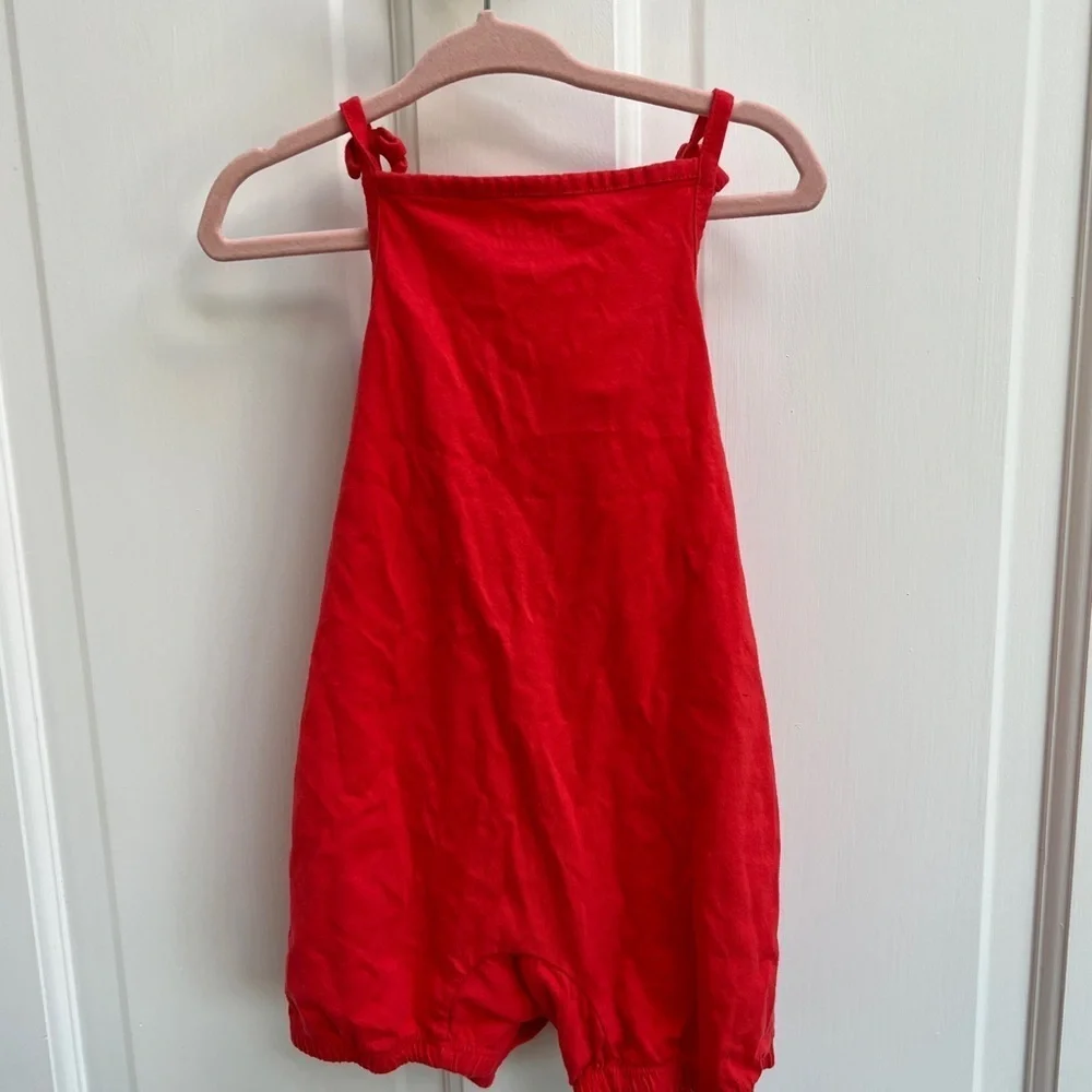 Children’s Place Red Spaghetti Strap Button Romper